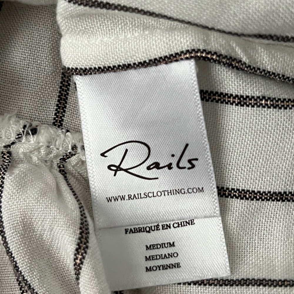 Rails Ruby Button Down Peplum Shirt In San Marino… - image 6